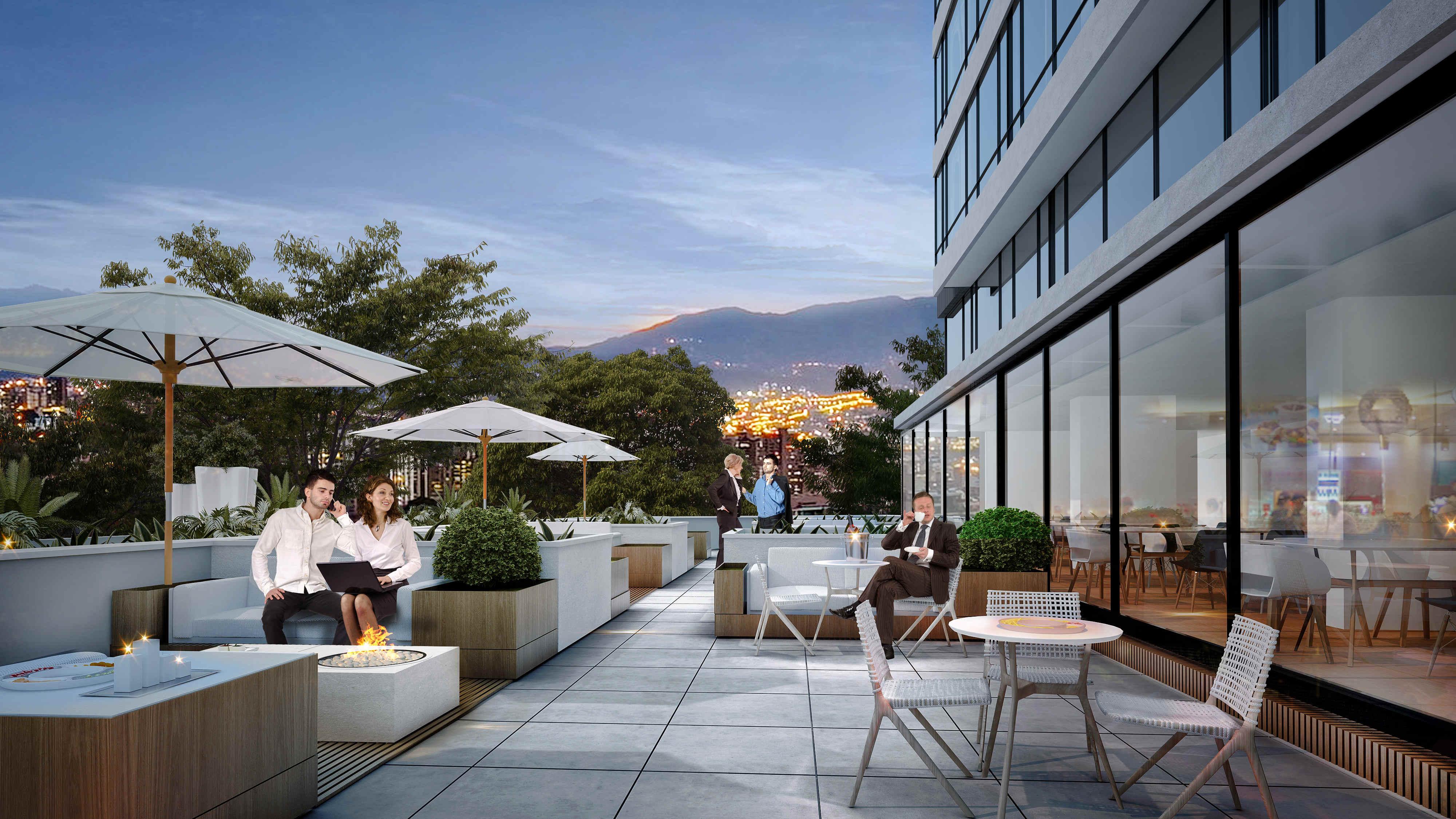 Hotel York Luxury Suites Medellin By Preferred Εξωτερικό φωτογραφία The rooftop terrace